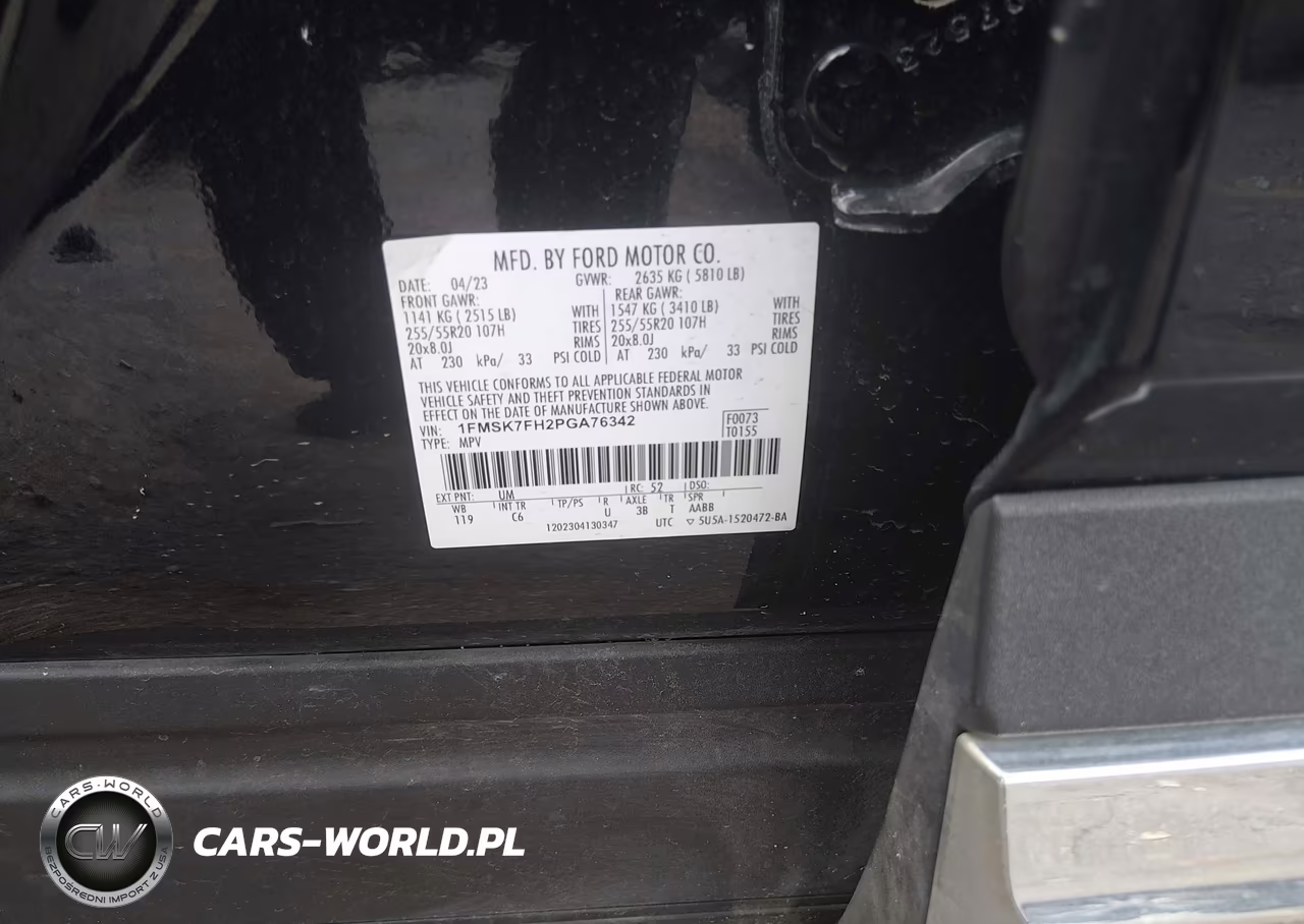2023 Ford Explorer Limited VIN:1FMSK7FH2PGA76342 - 9
