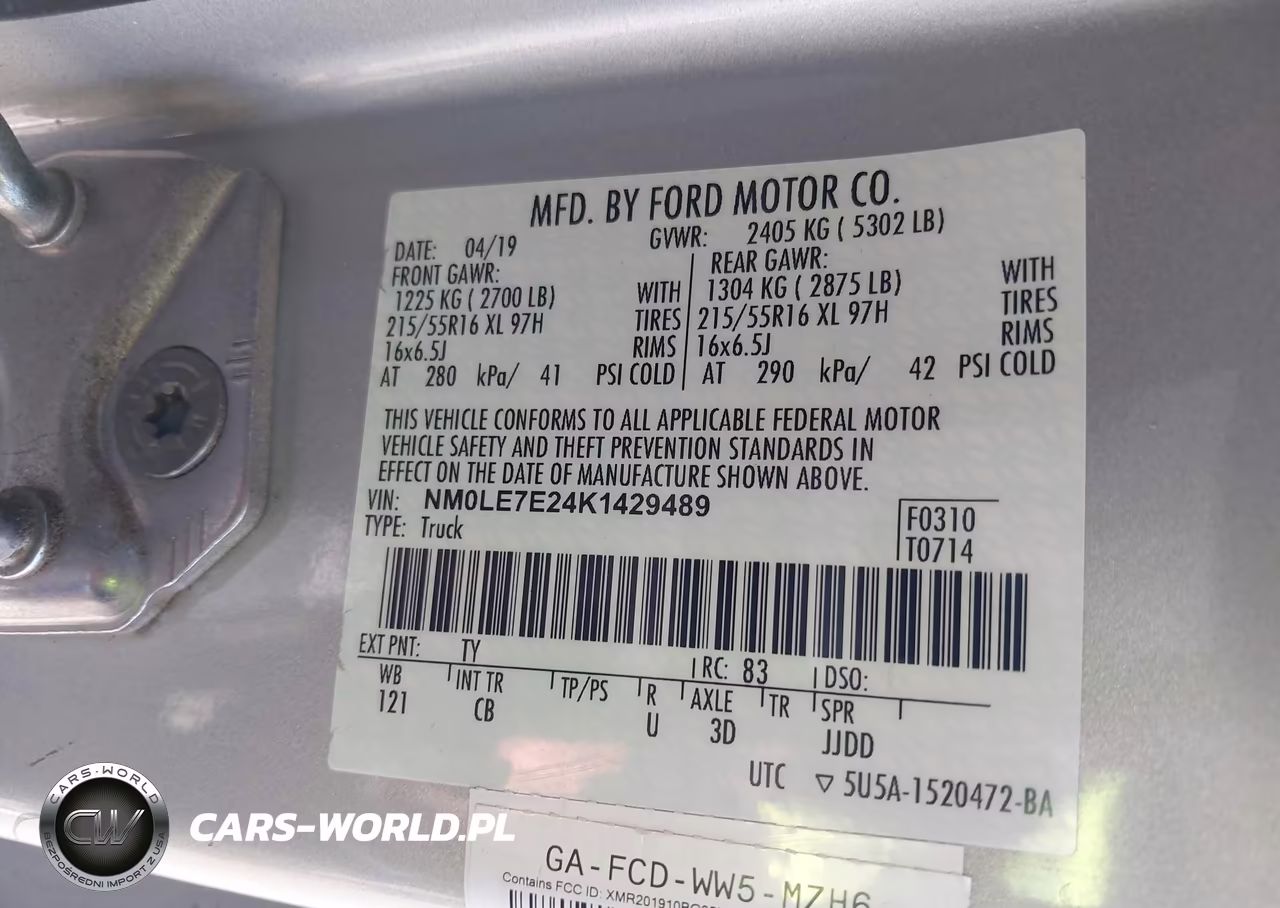 2019 Ford Transit Connect Xl VIN:NM0LE7E24K1429489 - 9