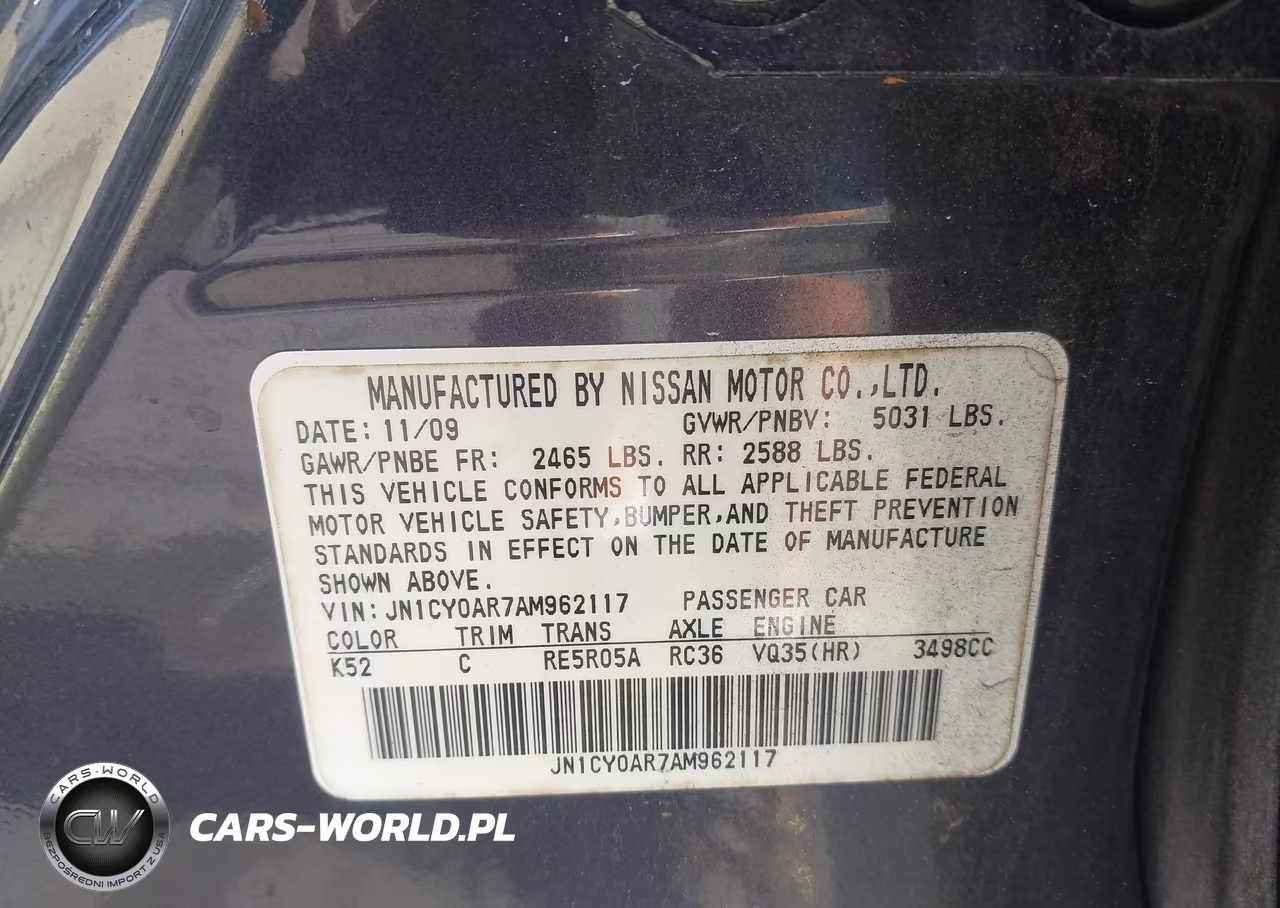 2010 Infiniti M35X VIN:JN1CY0AR7AM962117 - 9