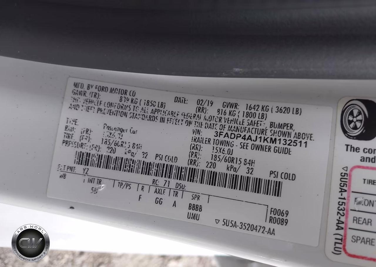 2019 Ford Fiesta S VIN:3FADP4AJ1KM132511 - 9