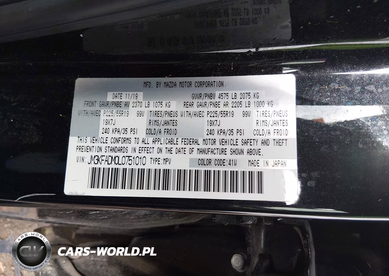 2020 Mazda Cx-5 Grand Touring VIN:JM3KFADM0L0751010 - 9