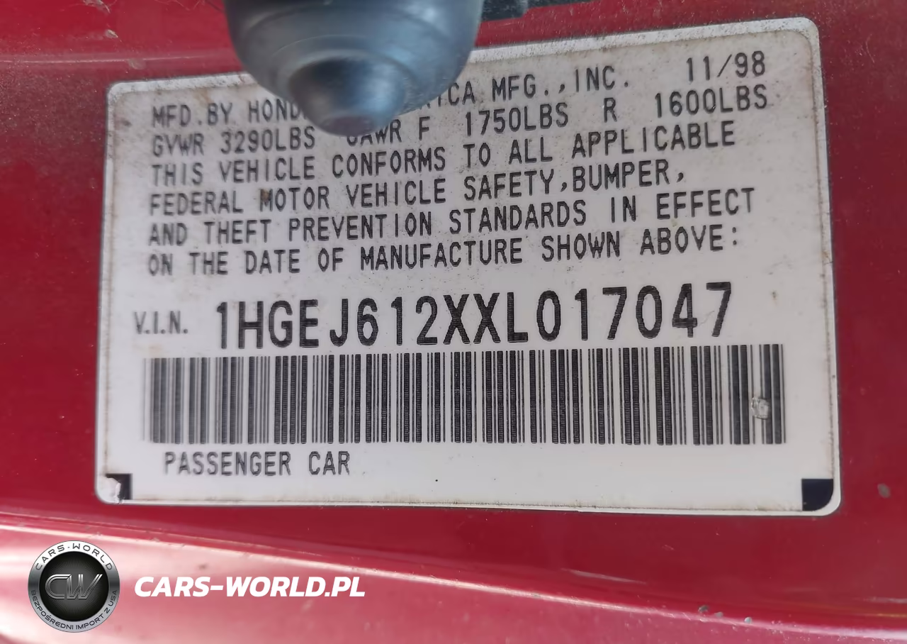 1999 Honda Civic Dx VIN:1HGEJ612XXL017047 - 9