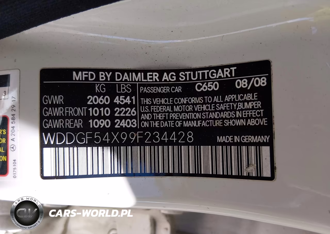 2009 Mercedes-Benz C 300 Luxury-Sport VIN:WDDGF54X99F234428 - 9
