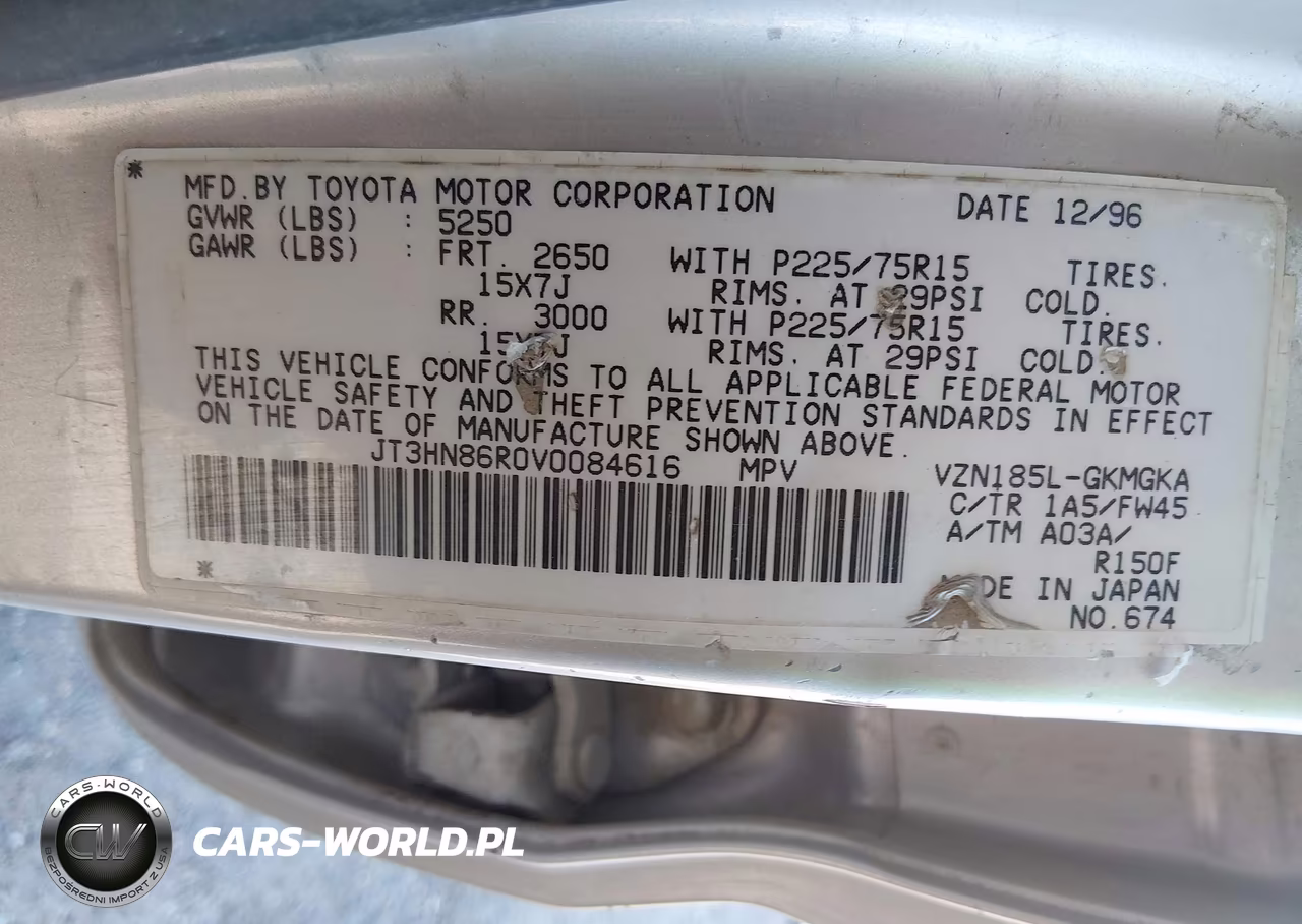 1997 Toyota 4Runner Sr5 V6 VIN:JT3HN86R0V0084616 - 9