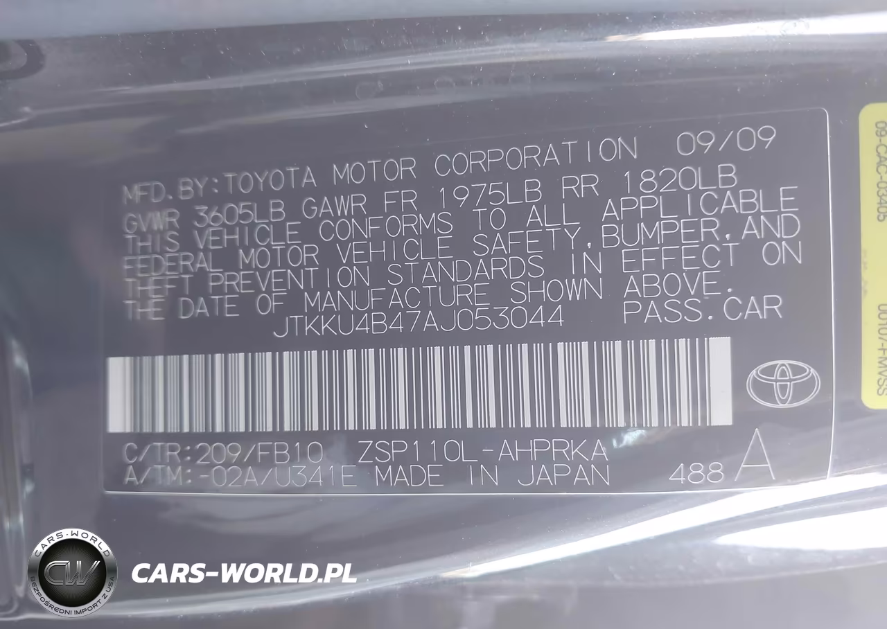 2010 Scion Xd VIN:JTKKU4B47AJ053044 - 9