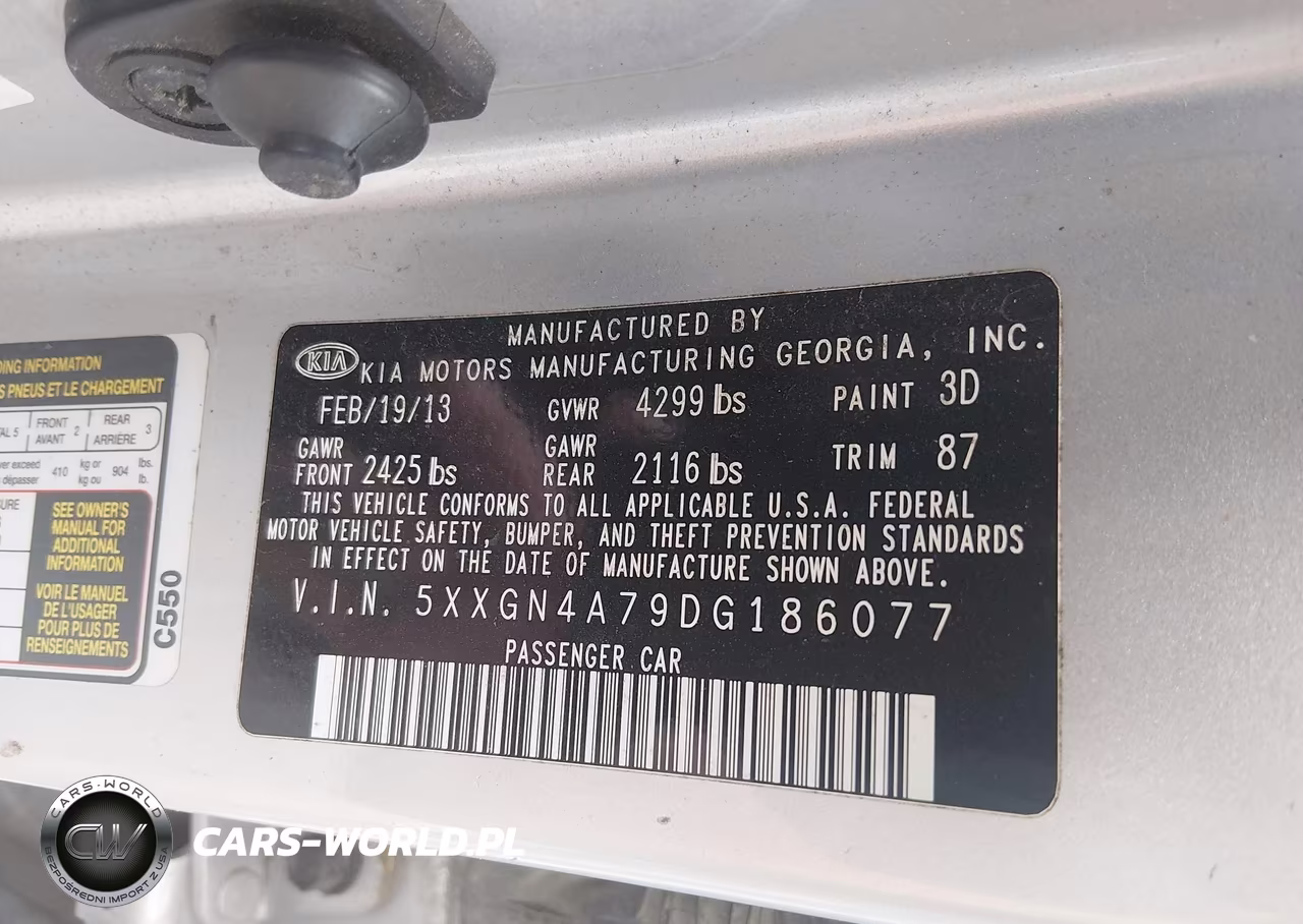 2013 Kia Optima Ex VIN:5XXGN4A79DG186077 - 9