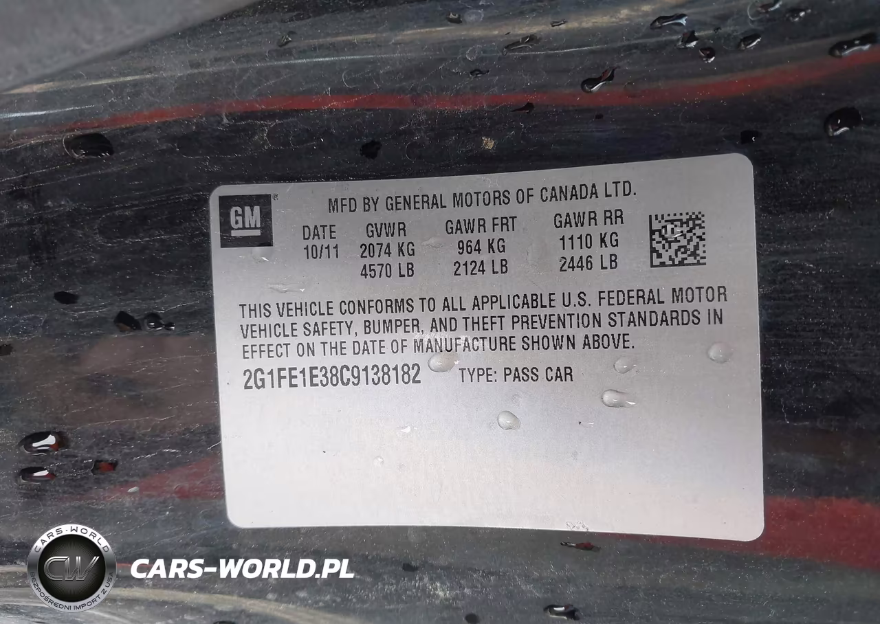2012 Chevrolet Camaro 1Ls VIN:2G1FE1E38C9138182 - 9
