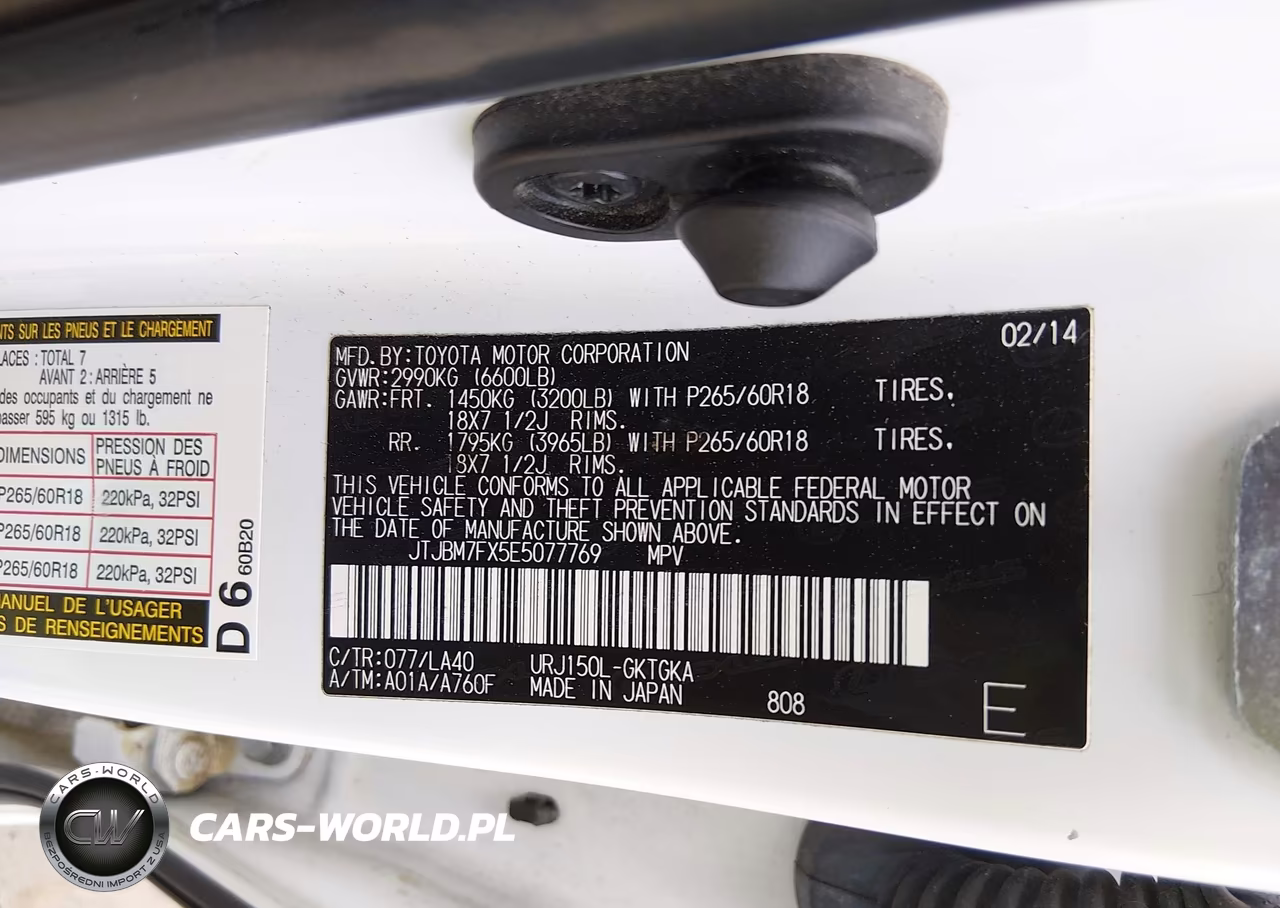 2014 Lexus Gx 460 VIN:JTJBM7FX5E5077769 - 9