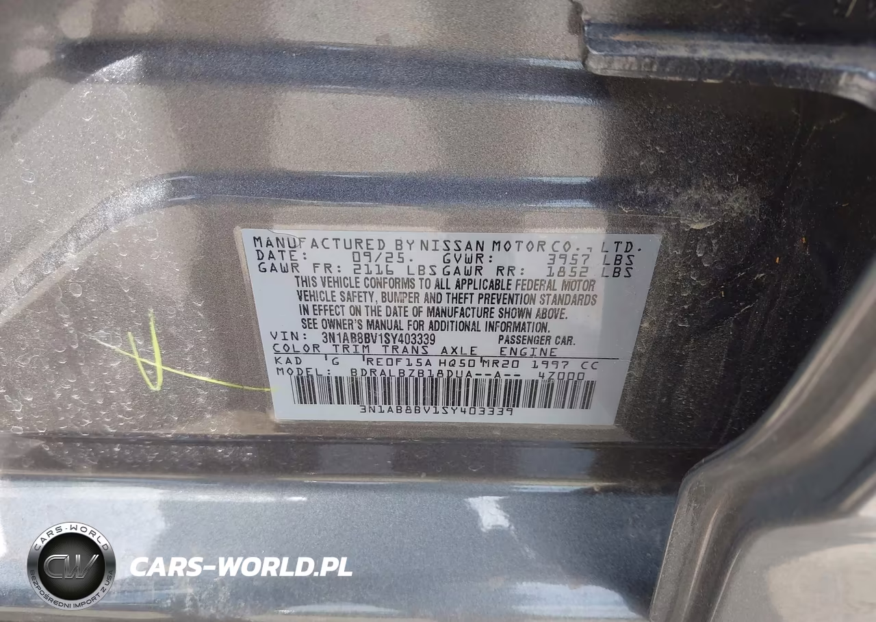 2025 Nissan Sentra S VIN:3N1AB8BV1SY403339 - 9
