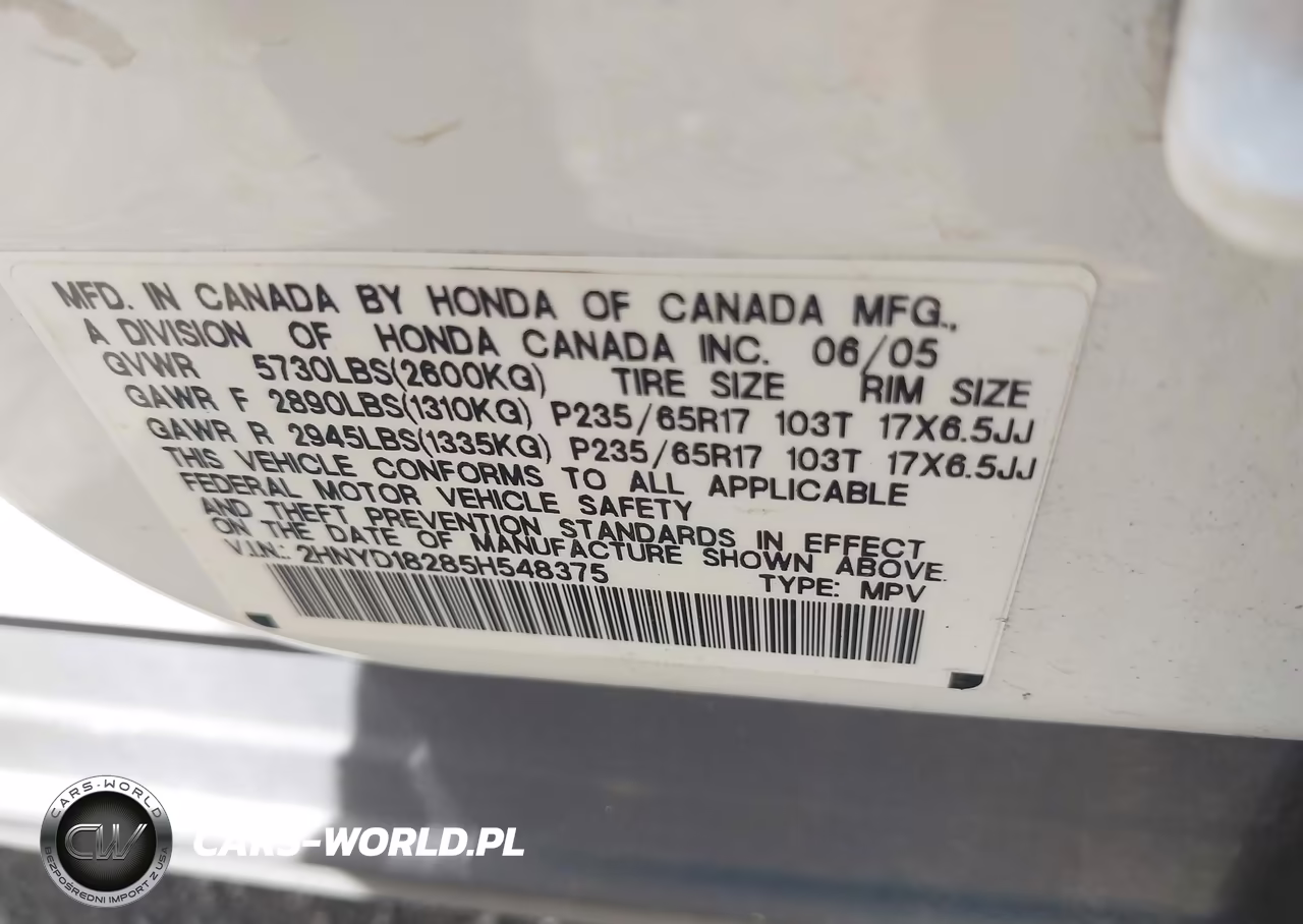 2005 Acura Mdx VIN:2HNYD18285H548375 - 9