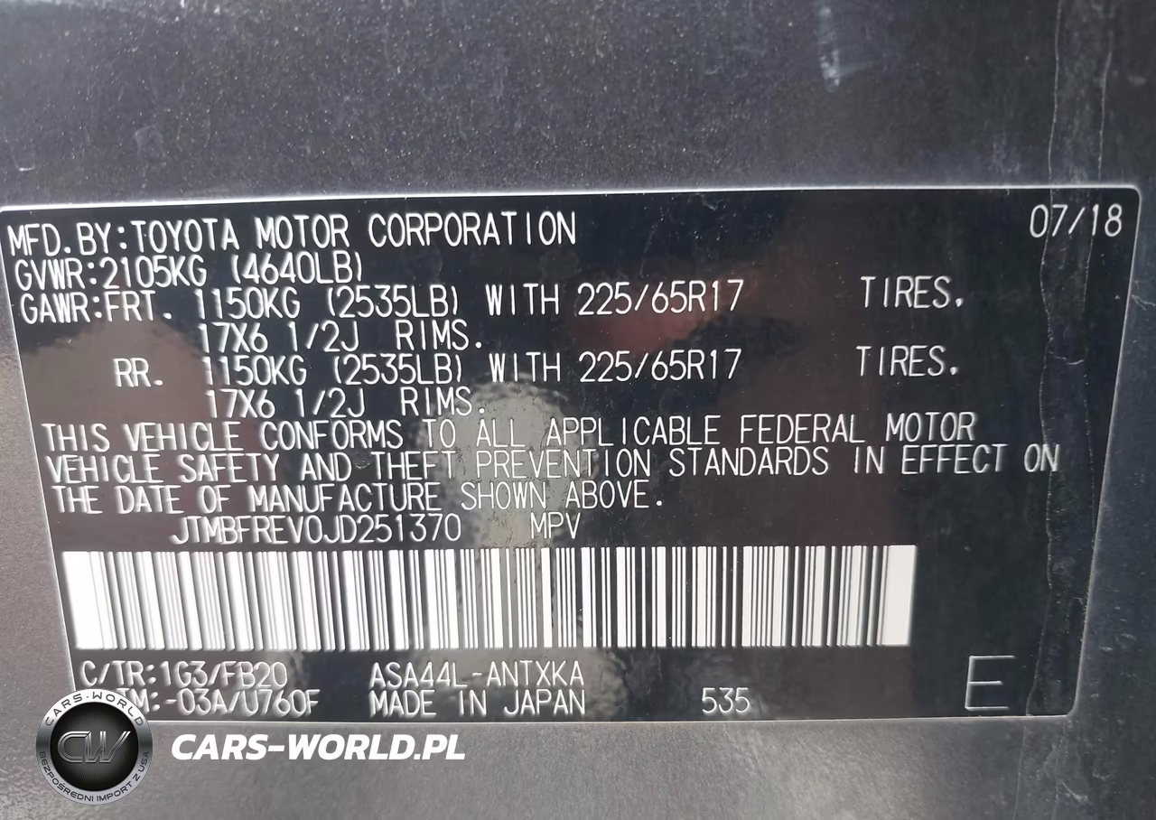 2018 Toyota Rav4 Le VIN:JTMBFREV0JD251370 - 9