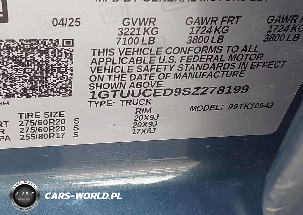 2025 GMC Sierra 1500 4Wd Short Box Elevation With 3Sb VIN:1GTUUCED9SZ278199 - 9