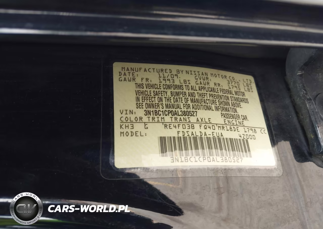 2010 Nissan Versa 1.8S VIN:3N1BC1CP0AL380527 - 9