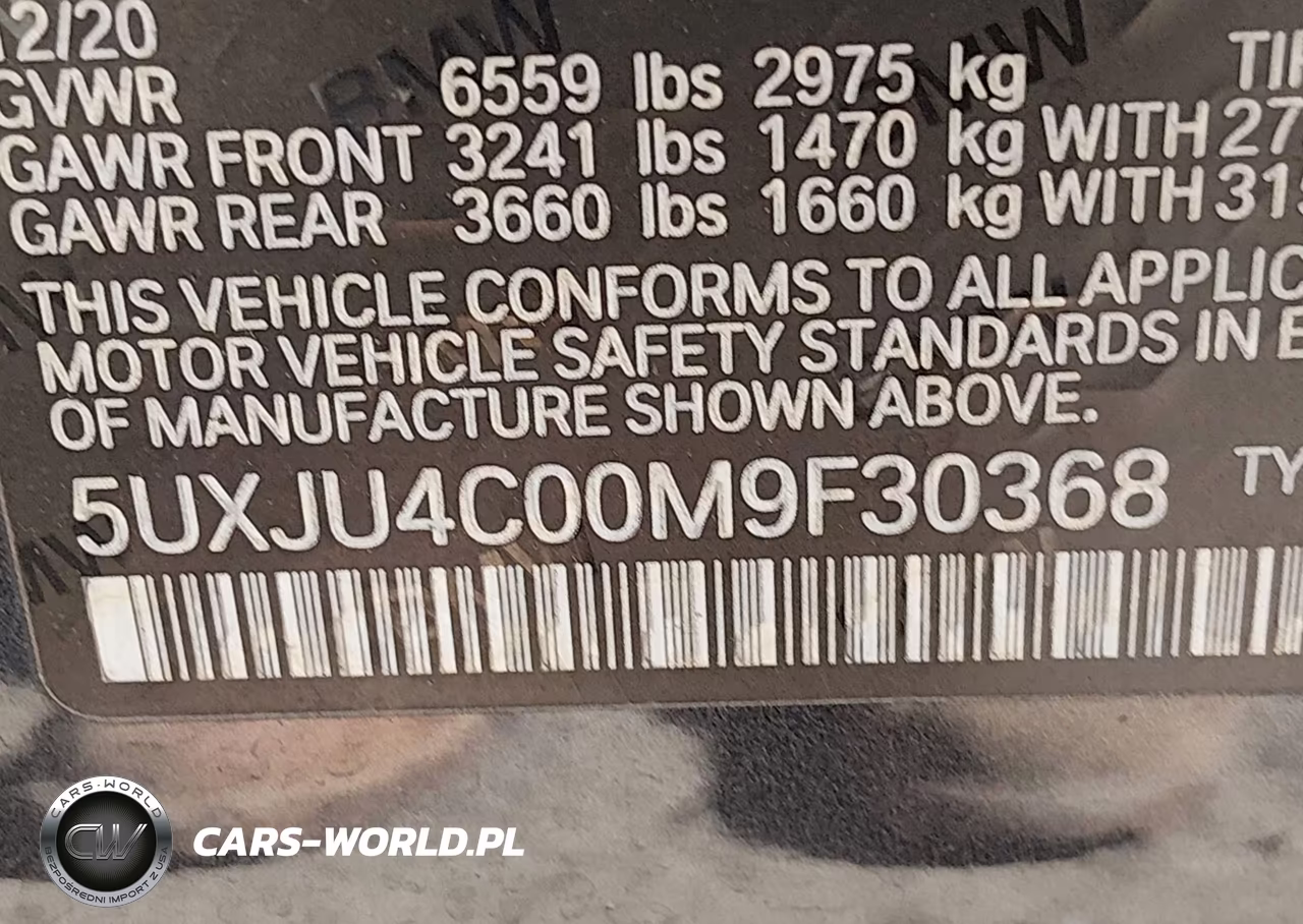 2021 BMW X5 M50I VIN:5UXJU4C00M9F30368 - 9
