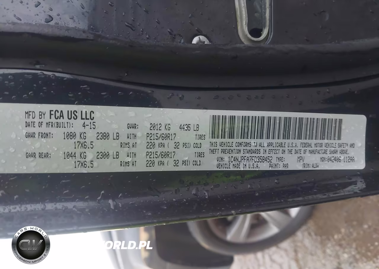 2015 Jeep Patriot High Altitude Edition VIN:1C4NJPFA7FD358452 - 9