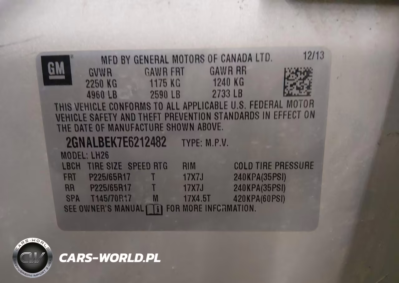 2014 Chevrolet Equinox 1Lt VIN:2GNALBEK7E6212482 - 9