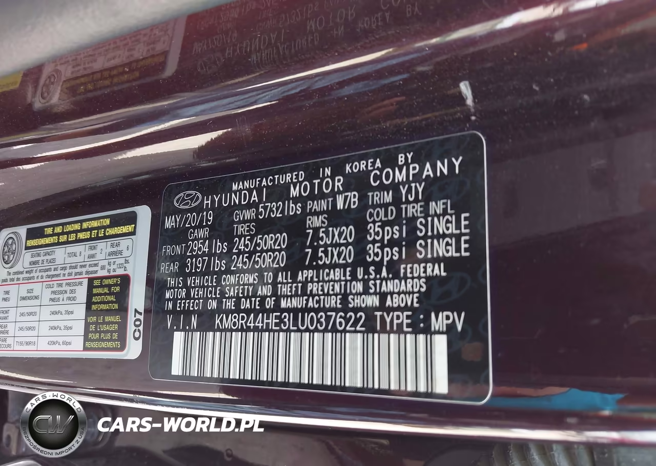 2020 Hyundai Palisade Sel VIN:KM8R44HE3LU037622 - 9