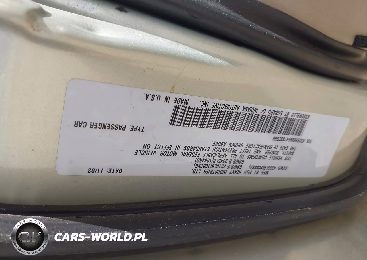 2004 Subaru Outback Limited VIN:4S3BH686547632566 - 9