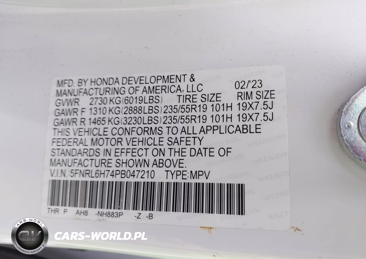 2023 Honda Odyssey Sport VIN:5FNRL6H74PB047210 - 9