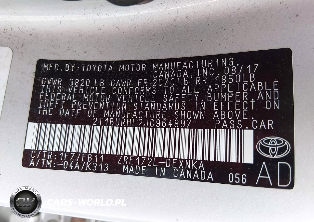 2018 Toyota Corolla Le VIN:2T1BURHE2JC964897 - 9