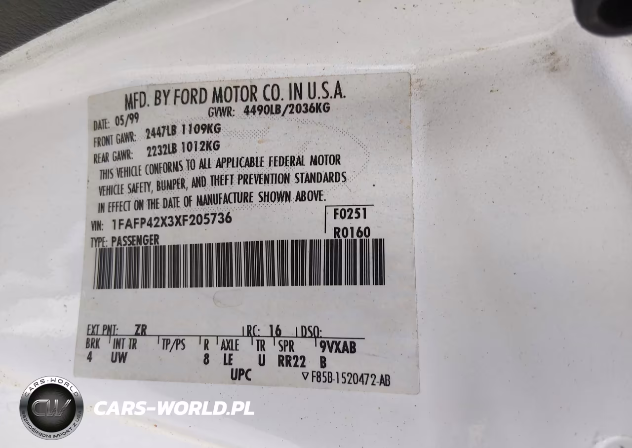 1999 Ford Mustang Gt VIN:1FAFP42X3XF205736 - 9