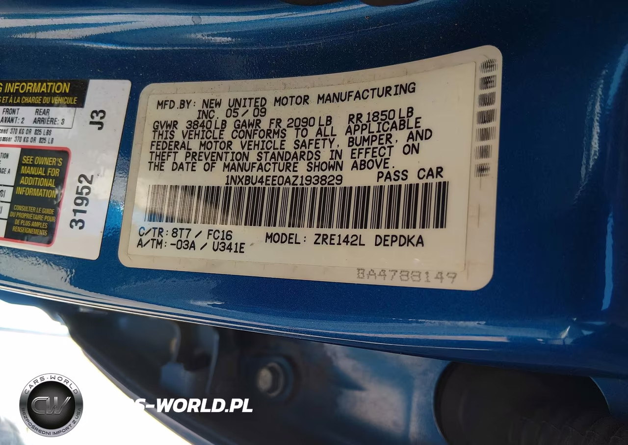 2010 Toyota Corolla Le VIN:1NXBU4EE0AZ193829 - 9