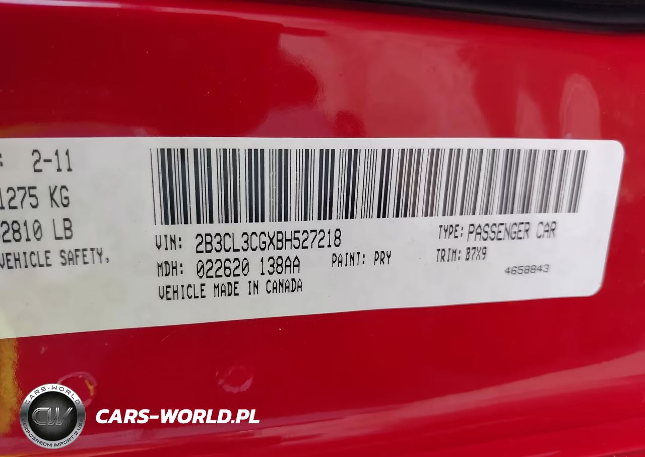 2011 Dodge Charger VIN:2B3CL3CGXBH527218 - 9