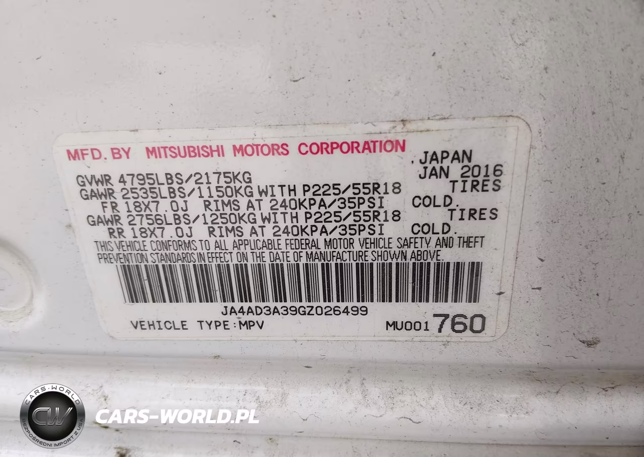 2016 Mitsubishi Outlander Sel VIN:JA4AD3A39GZ026499 - 9