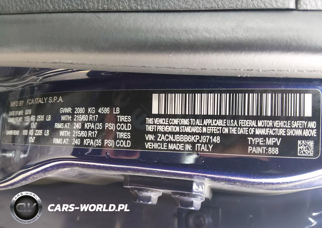 2019 Jeep Renegade Latitude 4X4 VIN:ZACNJBBB6KPJ97148 - 9