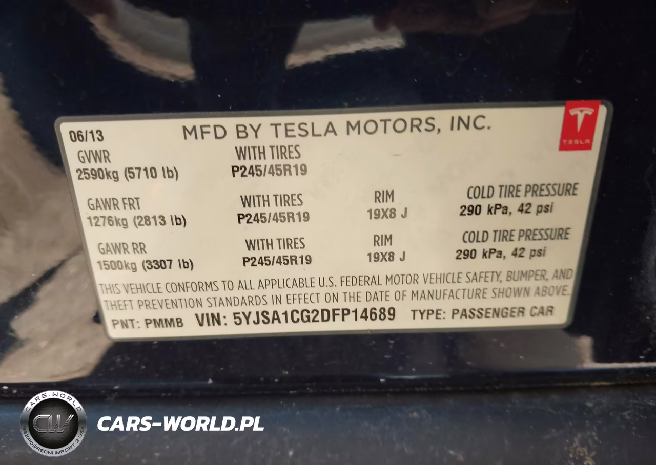 2013 Tesla Model S VIN:5YJSA1CG2DFP14689 - 9