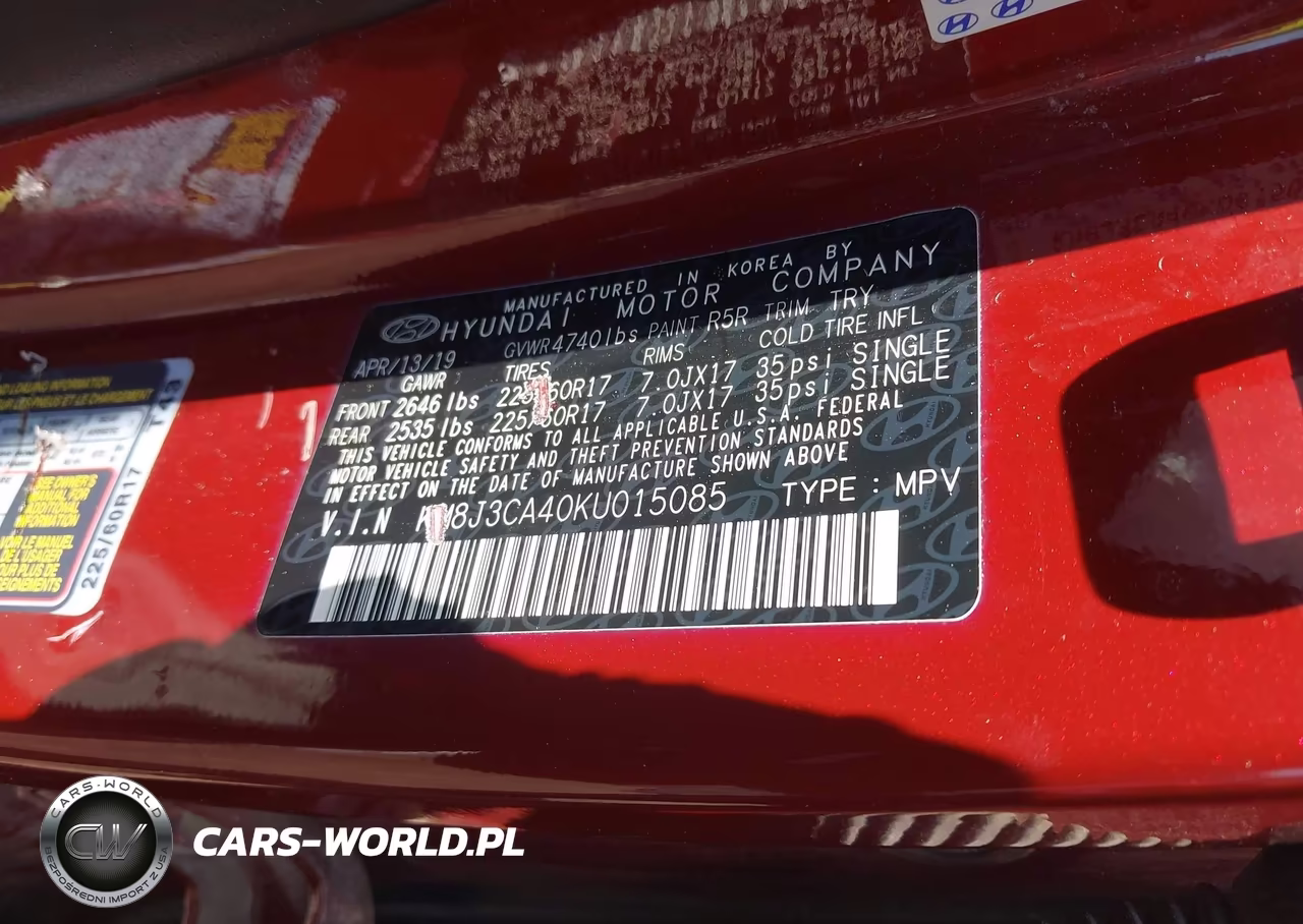 2019 Hyundai Tucson Value VIN:KM8J3CA40KU015085 - 9