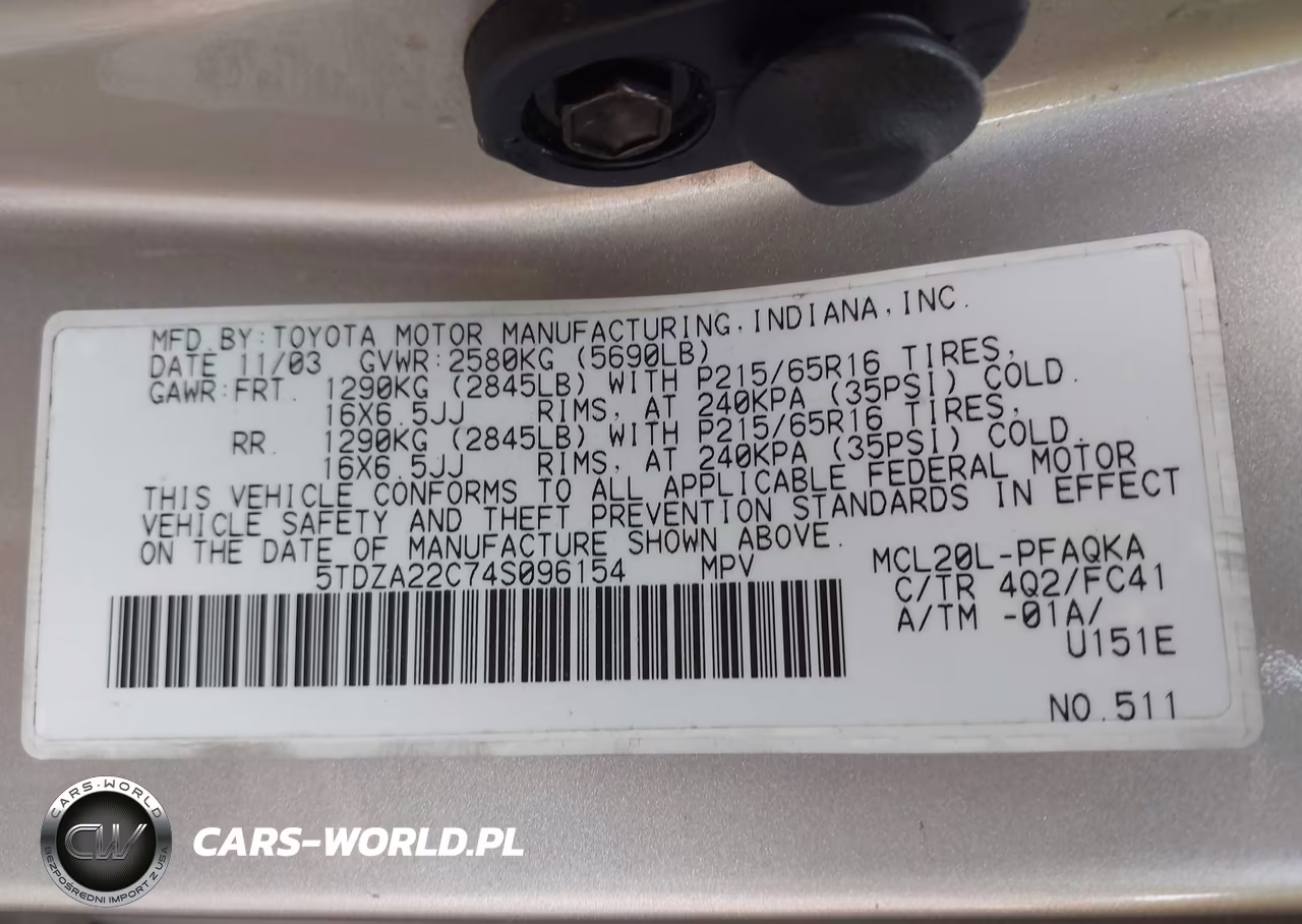 2004 Toyota Sienna Xle VIN:5TDZA22C74S096154 - 9