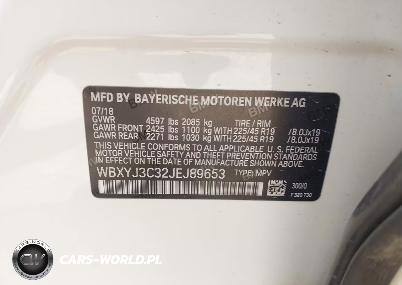 2018 BMW X2 Sdrive28I VIN:WBXYJ3C32JEJ89653 - 9