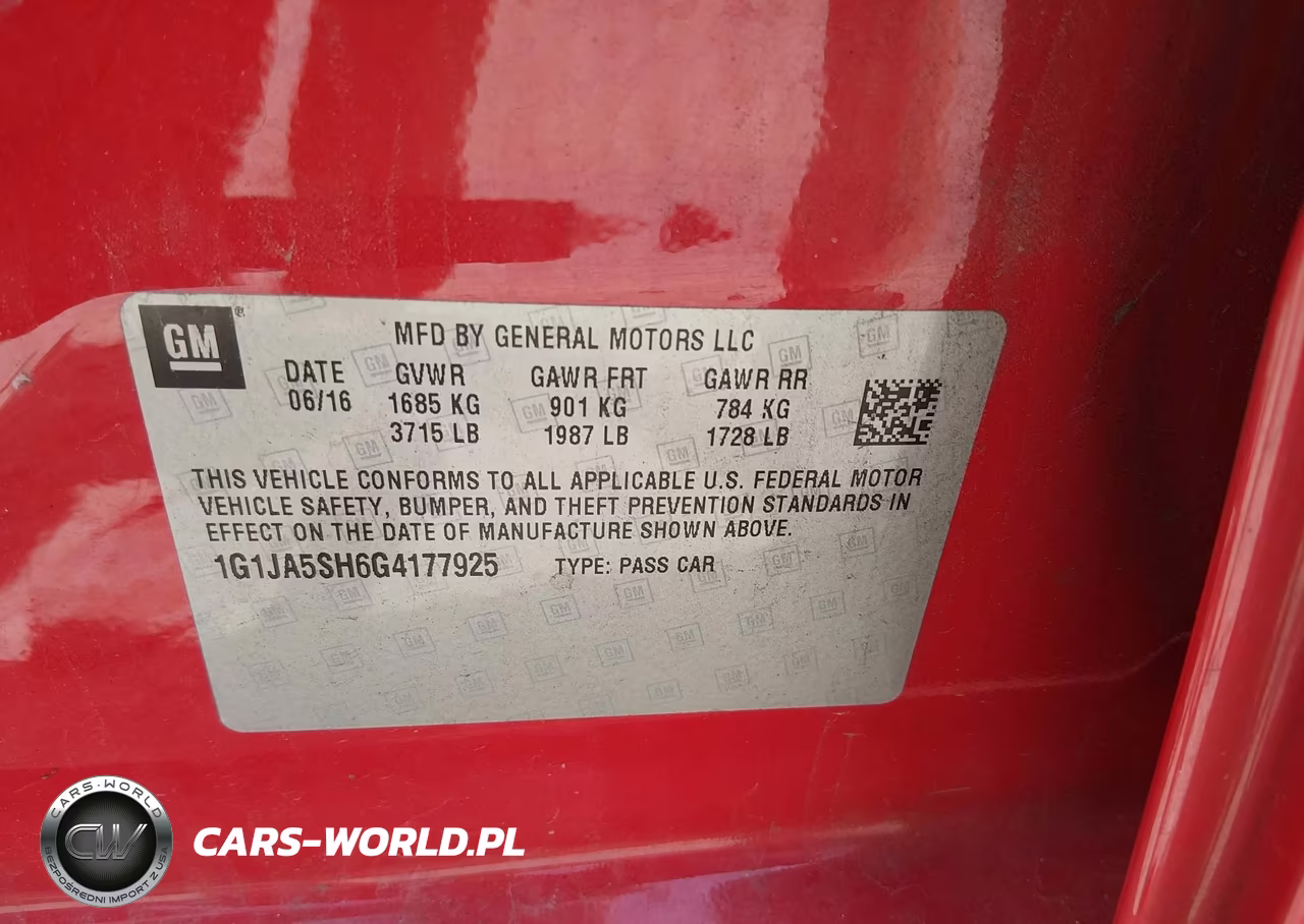 2016 Chevrolet Sonic Ls Auto VIN:1G1JA5SH6G4177925 - 9