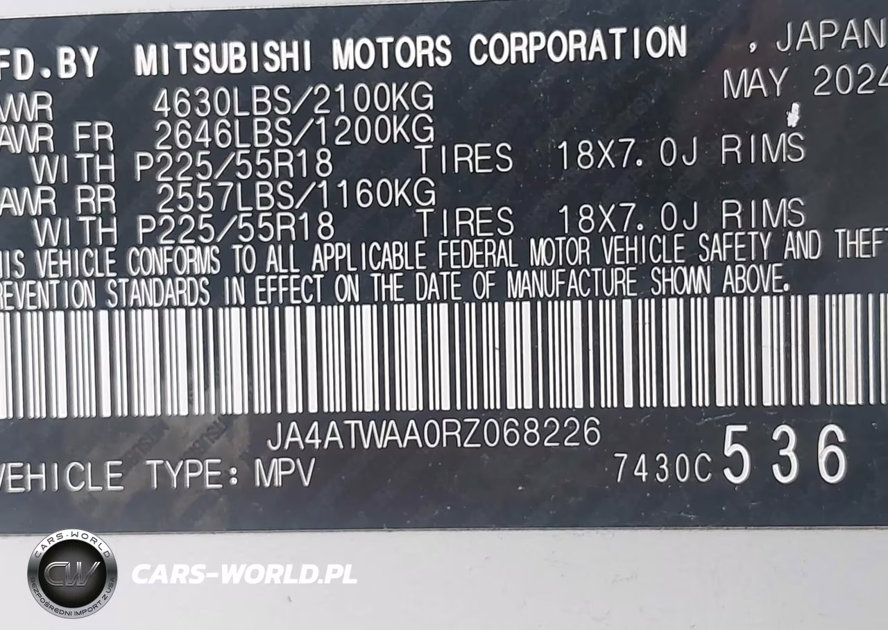 2024 Mitsubishi Eclipse Cross Se S-Awc-Sel S-Awc VIN:JA4ATWAA0RZ068226 - 9
