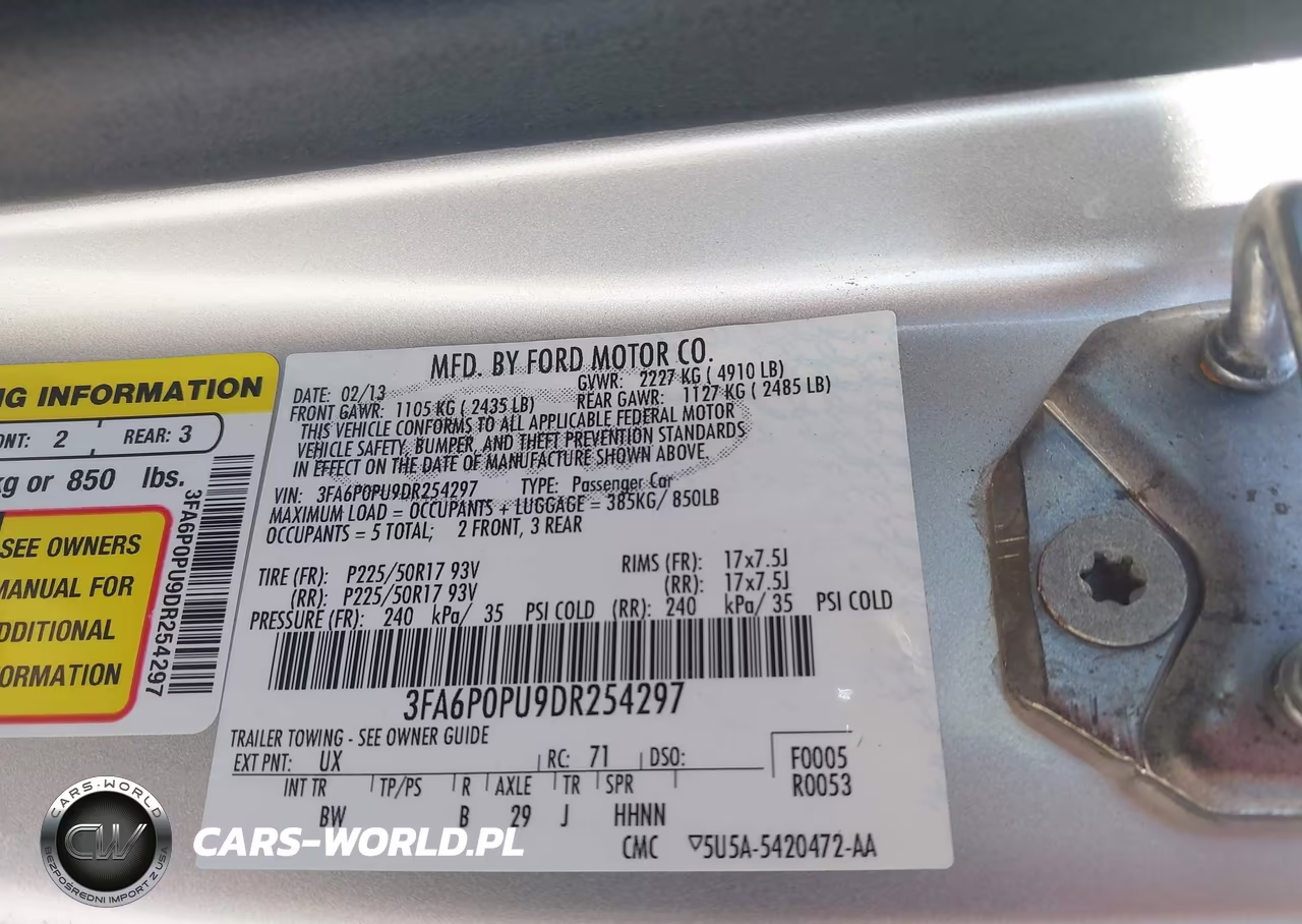 2013 Ford Fusion Energi Se Luxury VIN:3FA6P0PU9DR254297 - 9