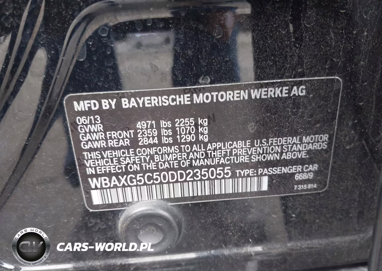 2013 BMW 528I VIN:WBAXG5C50DD235055 - 9