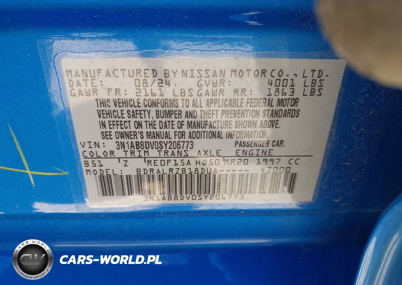 2025 Nissan Sentra Sr VIN:3N1AB8DV0SY206773 - 9
