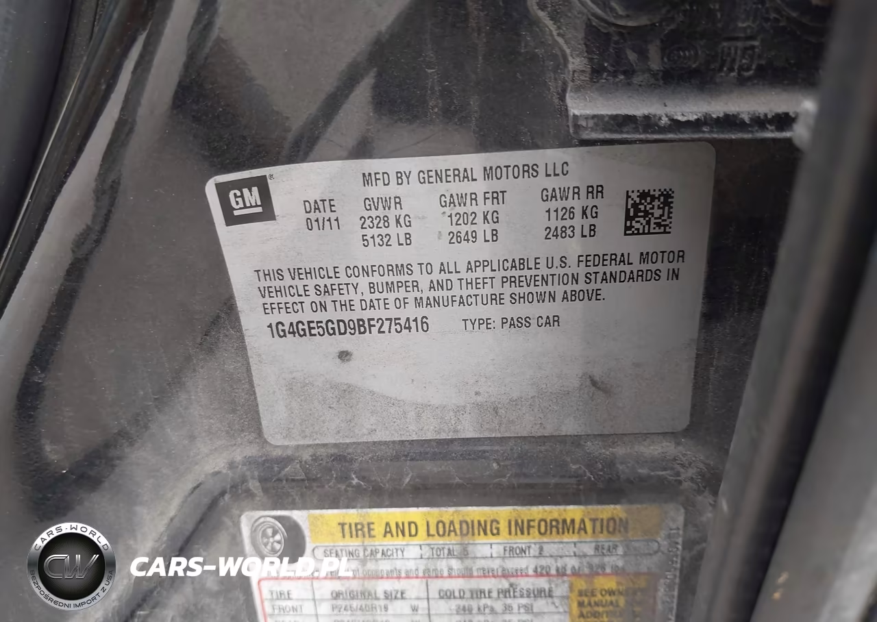 2011 Buick Lacrosse Cxs VIN:1G4GE5GD9BF275416 - 9