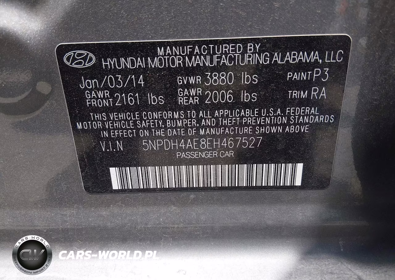 2014 Hyundai Elantra Se VIN:5NPDH4AE8EH467527 - 9