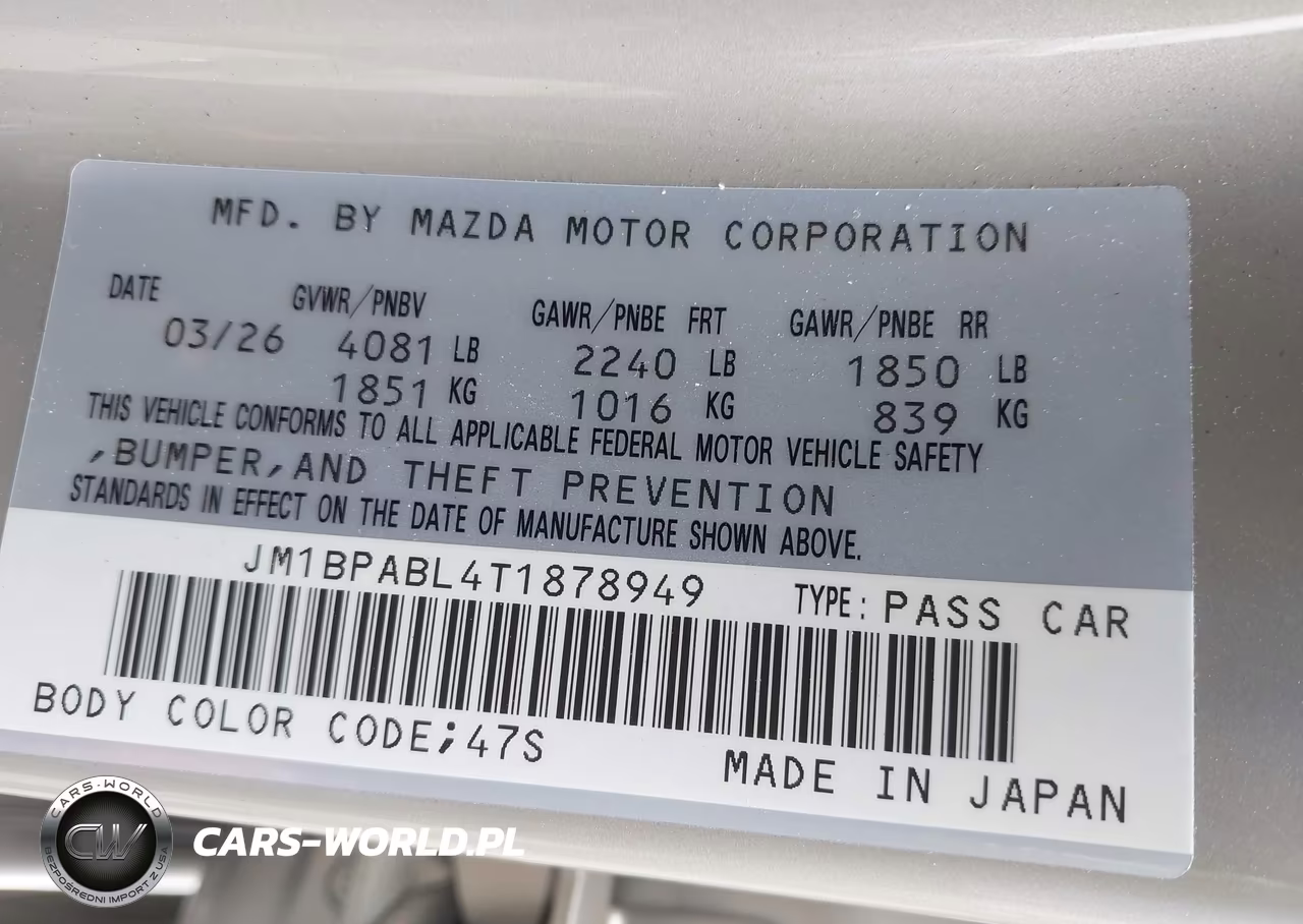 2026 Mazda Mazda3 2.5 S Select Sport VIN:JM1BPABL4T1878949 - 9
