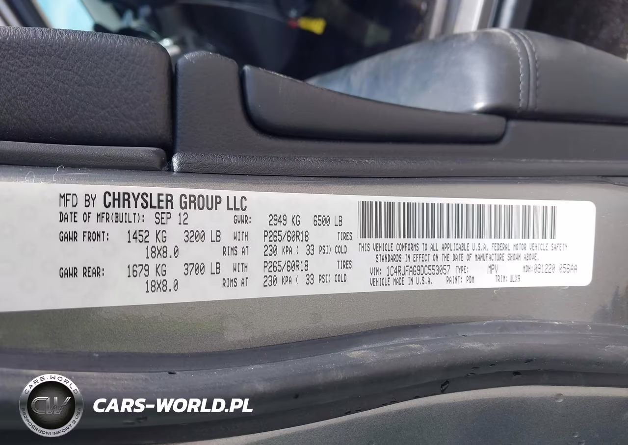 2013 Jeep Grand Cherokee Laredo VIN:1C4RJFAG9DC553057 - 9