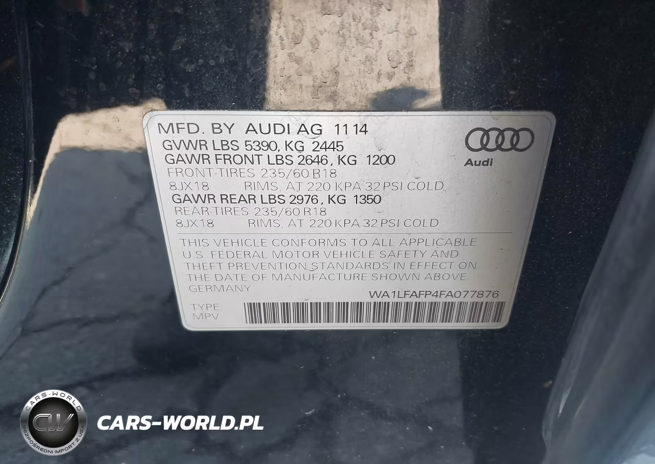 2015 Audi Q5 2.0T Premium VIN:WA1LFAFP4FA077876 - 9