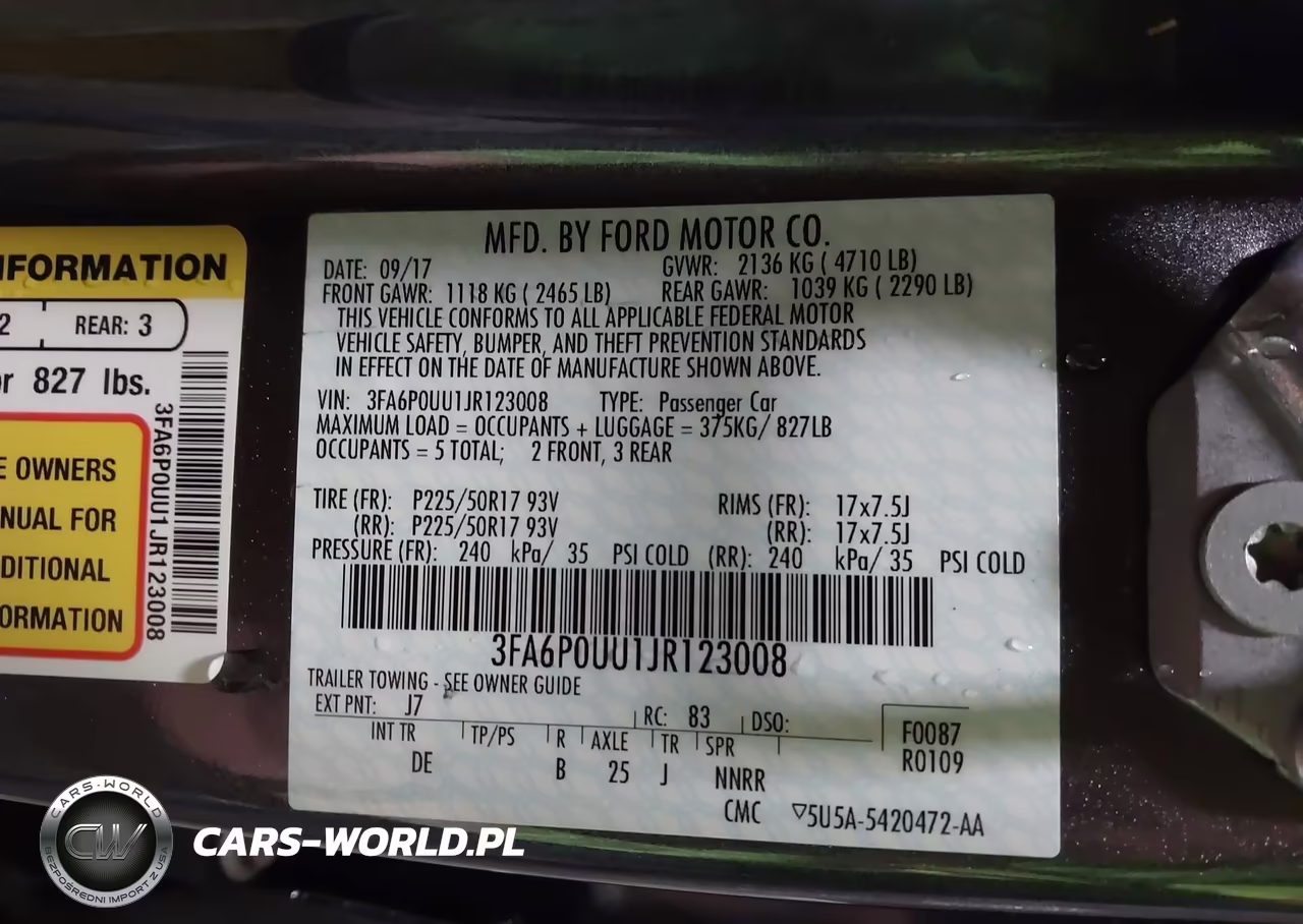 2018 Ford Fusion Hybrid S VIN:3FA6P0UU1JR123008 - 9