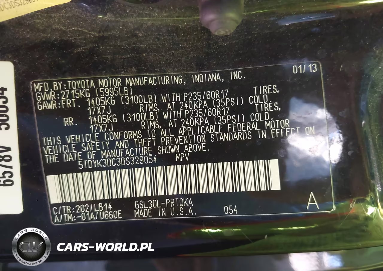2013 Toyota Sienna Xle V6 8 Passenger VIN:5TDYK3DC3DS329054 - 9
