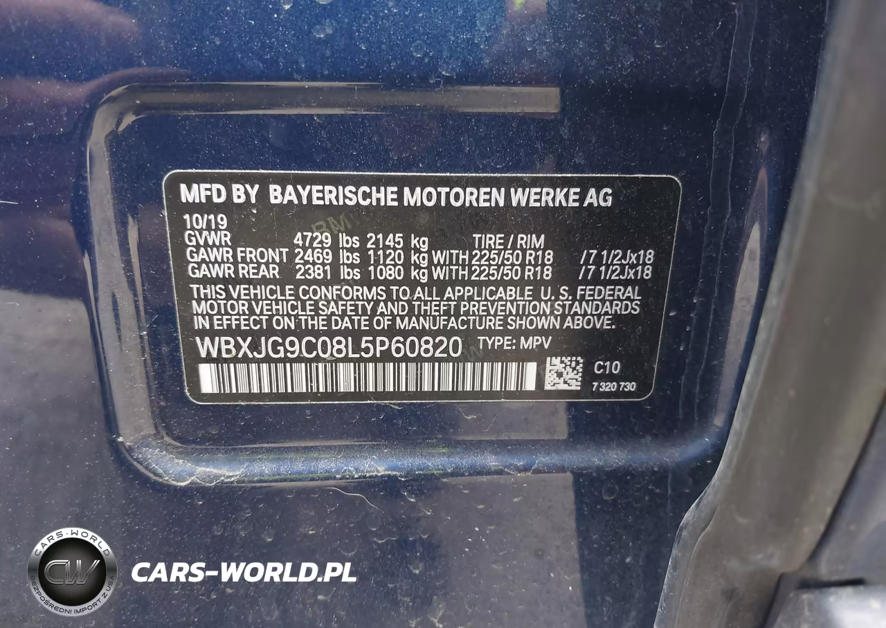 2020 BMW X1 xDrive28I VIN:WBXJG9C08L5P60820 - 9