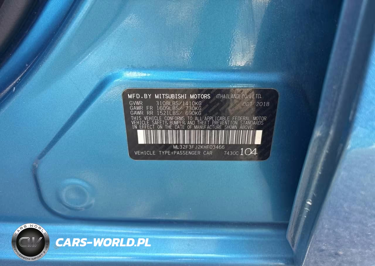 2019 Mitsubishi Mirage G4 Es VIN:ML32F3FJ2KHF03466 - 9