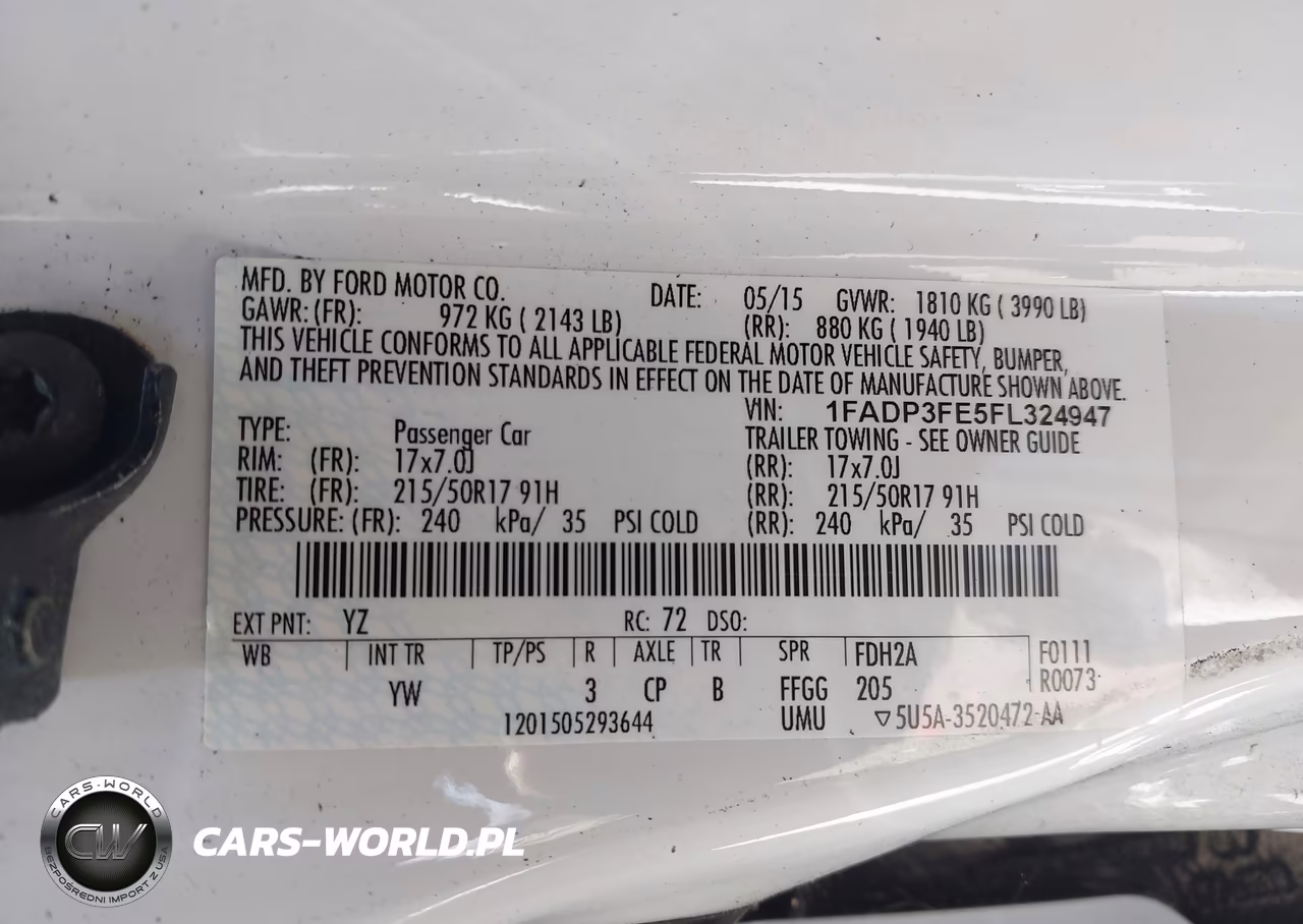2015 Ford Focus Se VIN:1FADP3FE5FL324947 - 9