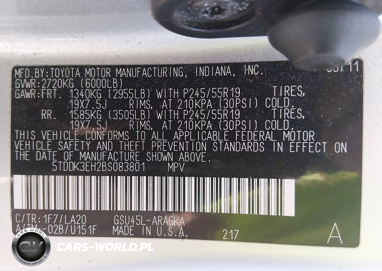 2011 Toyota Highlander Limited V6 VIN:5TDDK3EH2BS083801 - 9