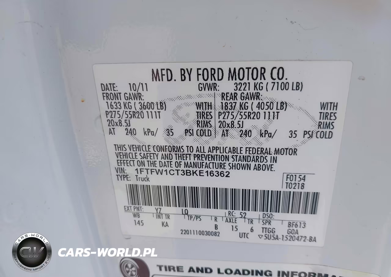 2011 Ford F-150 King Ranch VIN:1FTFW1CT3BKE16362 - 9